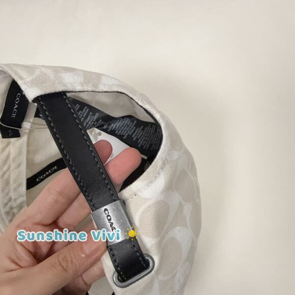 NWT Coach C Denim Signature Baseball Hat Color Chalk Adjustable Unisex CH404 m/l - Picture 4 of 8